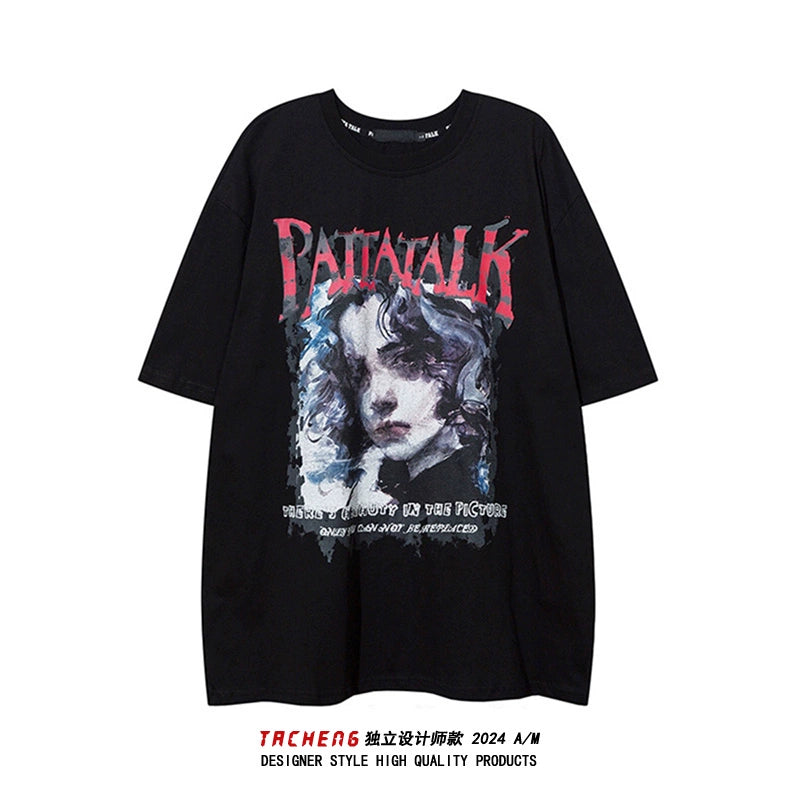 Stylish European Couple Cotton T-shirt for Men and Women